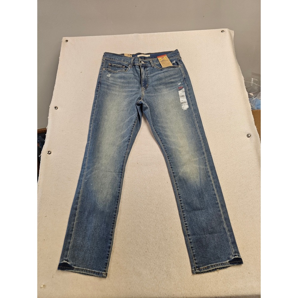 Levis Classic Straight Jeans Womens 10 Medium Wash Blue Denim Stretch 392500113